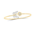 Load image into Gallery viewer, 10k solid real gold real diamond butterfly bangle, bridal wedding jewelry, free appraisal, 100% real gold real diamonds, NOT lab made. Sale
