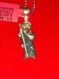 Cargar la imagen en la vista de la galería, Real diamond Gold vermeil Saint Jude Pendant, 10K Gold vermeil Saint Jude. Saint Jude Thaddeus Medal, Saint Jude, 100% natural diamonds HOT
