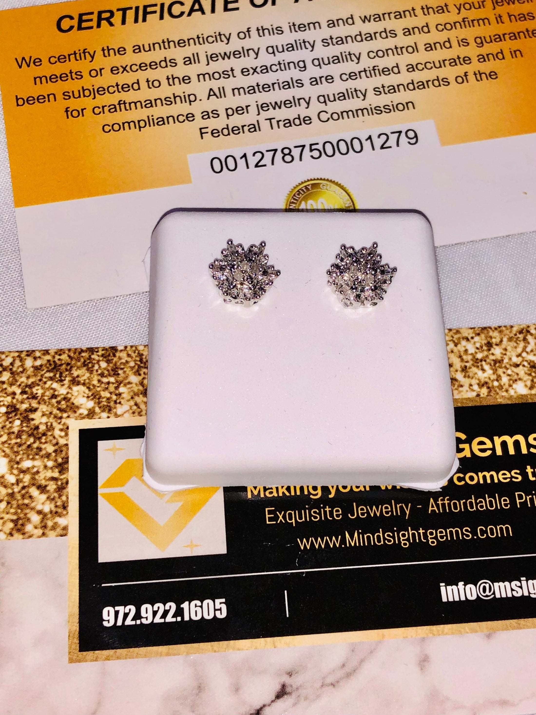 10k white gold vermeil real natural genuine diamond earrings, unisex, huge sale, NOT lab made not CZ, best Christmas occasions, 100% real