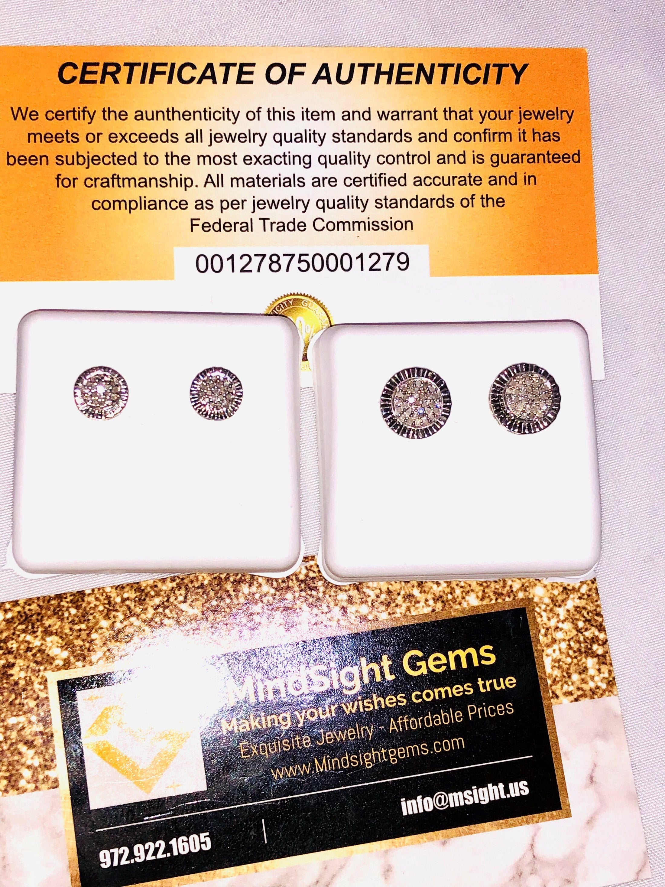 Real diamond earrings, white gold vermeil, 100% genuine natural genuine diamond studs, unisex, best Christmas occasions, free shipping,