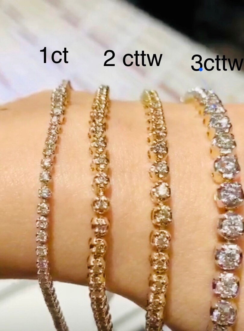 10k solid gold tennis bracelets, Real gold Real genuine natural diamond bracelet, unisex, Free appraisal, NOT lab made, NOT plated, not CZ,