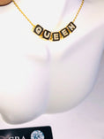 Cargar la imagen en la vista de la galería, 10k solid gold chain, Custom Name Necklace, Personalized Initial charm, GRA VVS Moissanite Diamond Charms, Diamond Initial Pendant, Monogram
