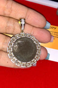 Load image into Gallery viewer, 10kt solid real gold genuine si diamond memory picture memorial charm pendant NOT plated NOT CZ Free Appraisal Best Christmas Keepsake !
