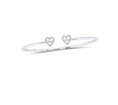 Load image into Gallery viewer, 10k solid real gold real Diamond heart bangle, 100% genuine natural diamond, Free Appraisal, beautiful elegant gift for your loved one, Sale
