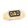 Cargar la imagen en la vista de la galería, 10k Solid Gold Natural Diamond Dad Ring, Fathers day Gift, Real Gold, Real Diamonds, Free Appraisal, Gift for dads, dad to be, Christmas
