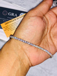 Cargar la imagen en la vista de la galería, Diamond Tennis Bracelet GRA Certified VVS D clarity 8 ct moissanite, highest clarity will pass diamond testers, GRA doc INCl. Christmas Gift
