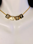 Load image into Gallery viewer, 10k solid gold chain, Custom Name Necklace, Personalized Initial charm, GRA VVS Moissanite Diamond Charms, Diamond Initial Pendant, Monogram
