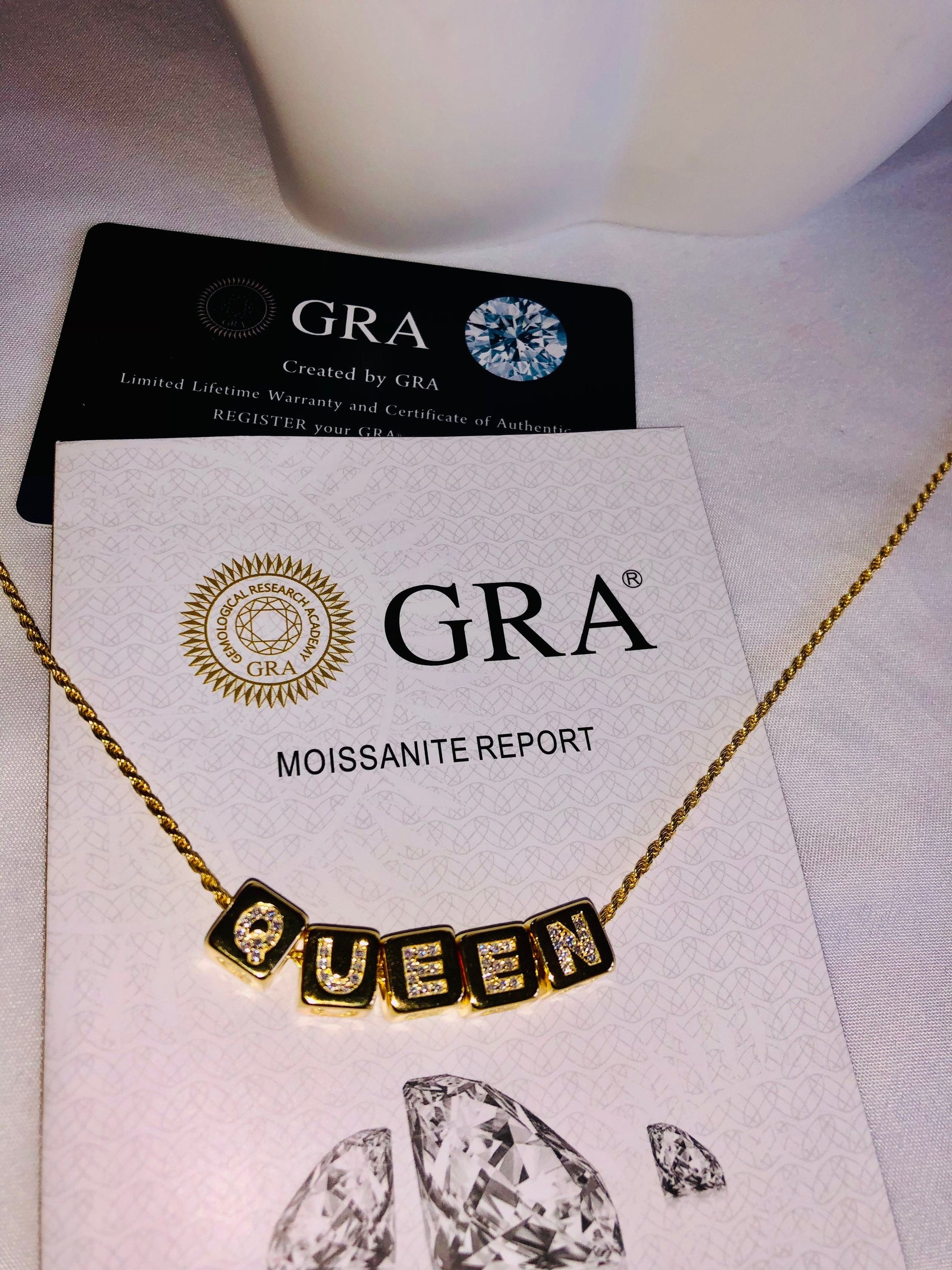 10k solid gold chain, Custom Name Necklace, Personalized Initial charm, GRA VVS Moissanite Diamond Charms, Diamond Initial Pendant, Monogram