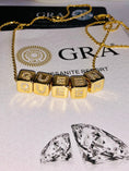 Cargar la imagen en la vista de la galería, 10k solid gold chain, Custom Name Necklace, Personalized Initial charm, GRA VVS Moissanite Diamond Charms, Diamond Initial Pendant, Monogram
