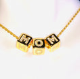 Load image into Gallery viewer, 10k solid gold chain, Custom Name Necklace, Personalized Initial charm, GRA VVS Moissanite Diamond Charms, Diamond Initial Pendant, Monogram
