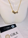 Load image into Gallery viewer, 10k solid gold chain, Custom Name Necklace, Personalized Initial charm, GRA VVS Moissanite Diamond Charms, Diamond Initial Pendant, Monogram
