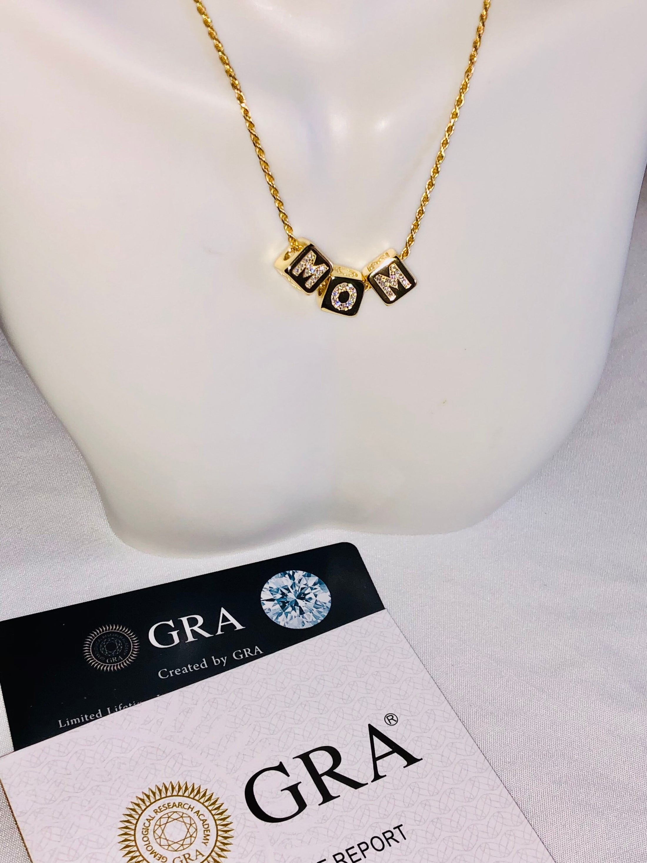 10k solid gold chain, Custom Name Necklace, Personalized Initial charm, GRA VVS Moissanite Diamond Charms, Diamond Initial Pendant, Monogram