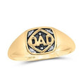Load image into Gallery viewer, 10k Solid Gold Natural Diamond Dad Ring, Fathers day Gift, Real Gold, Real Diamonds, Free Appraisal, Gift for dads, dad to be, Christmas
