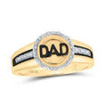 Cargar la imagen en la vista de la galería, 10k Solid Gold Natural Diamond Dad Ring, Fathers day Gift, Real Gold, Real Diamonds, Free Appraisal, Gift for dads, dad to be, Christmas
