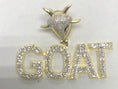 Load image into Gallery viewer, GOAT Pendant | Greatest of All Time | 10K Gold Vermeil | Diamond Pendant | For Him | For Her | Christmas Gift
