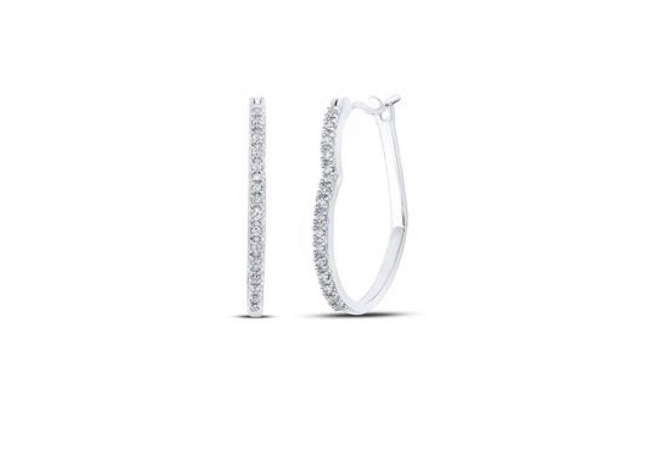 10K Real Gold | Natural Diamond Hoop | Luxury Diamond Jewelry | Gift For Women | Heart Hoop Earrings | Real Diamond Earring | holiday