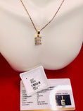 Load image into Gallery viewer, 10K Solid Gold Monogram Pendant Necklace | Diamond Letter Pendant | E Initial Diamond Pendant | Name Pendant Necklace | Letter Charm Pendant
