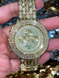 Cargar la imagen en la vista de la galería, 4 cttw Real Diamond watch Best Seller Holiday Exclusive, 14k Gold Vermeil, Iced Out Statement Bling watch for men - Hiphop Certified Diamond

