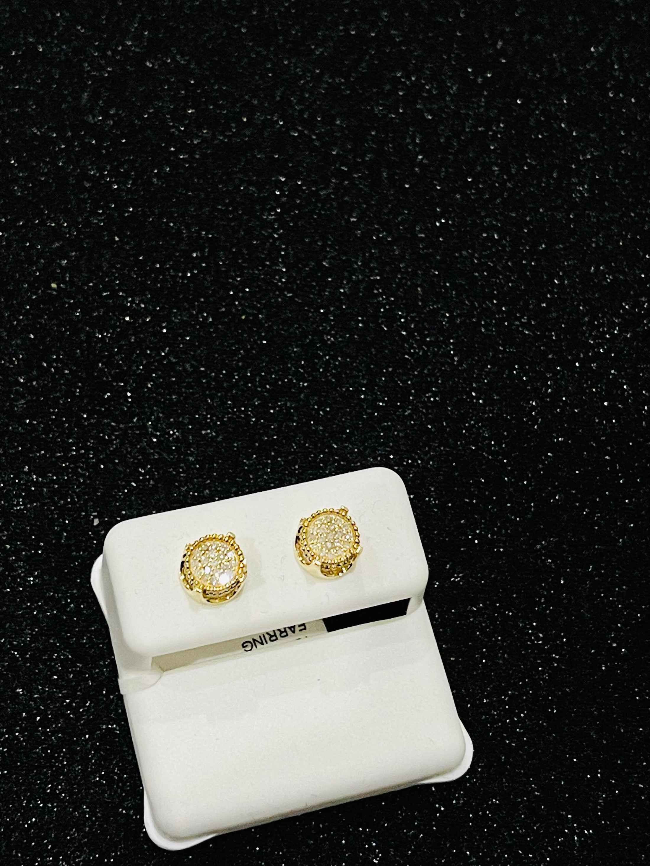 Luxury Diamond Studs | 10k Gold | Real Gold | Diamond Earring | For Him | For Her | Christmas Gift