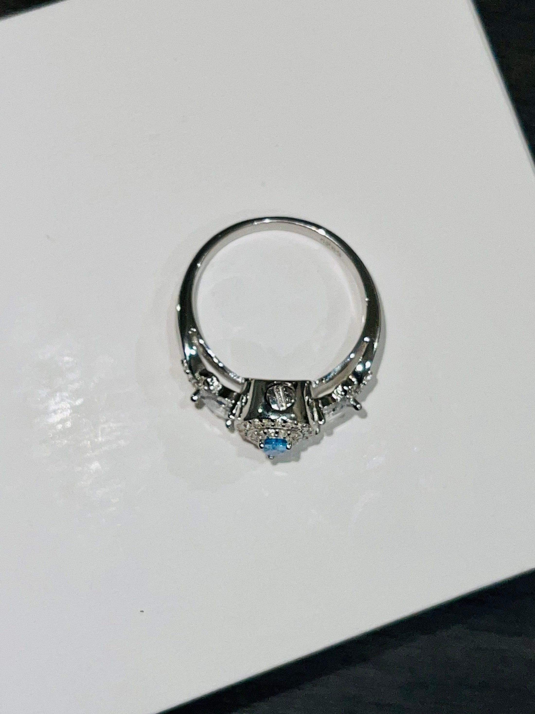 14k White Gold Vermeil 925 Cremation Urn Ring For Women | Urn for Human/Pet Ashes | Cremation Ring | Ashes Holder Ring | Swarovski Crystals