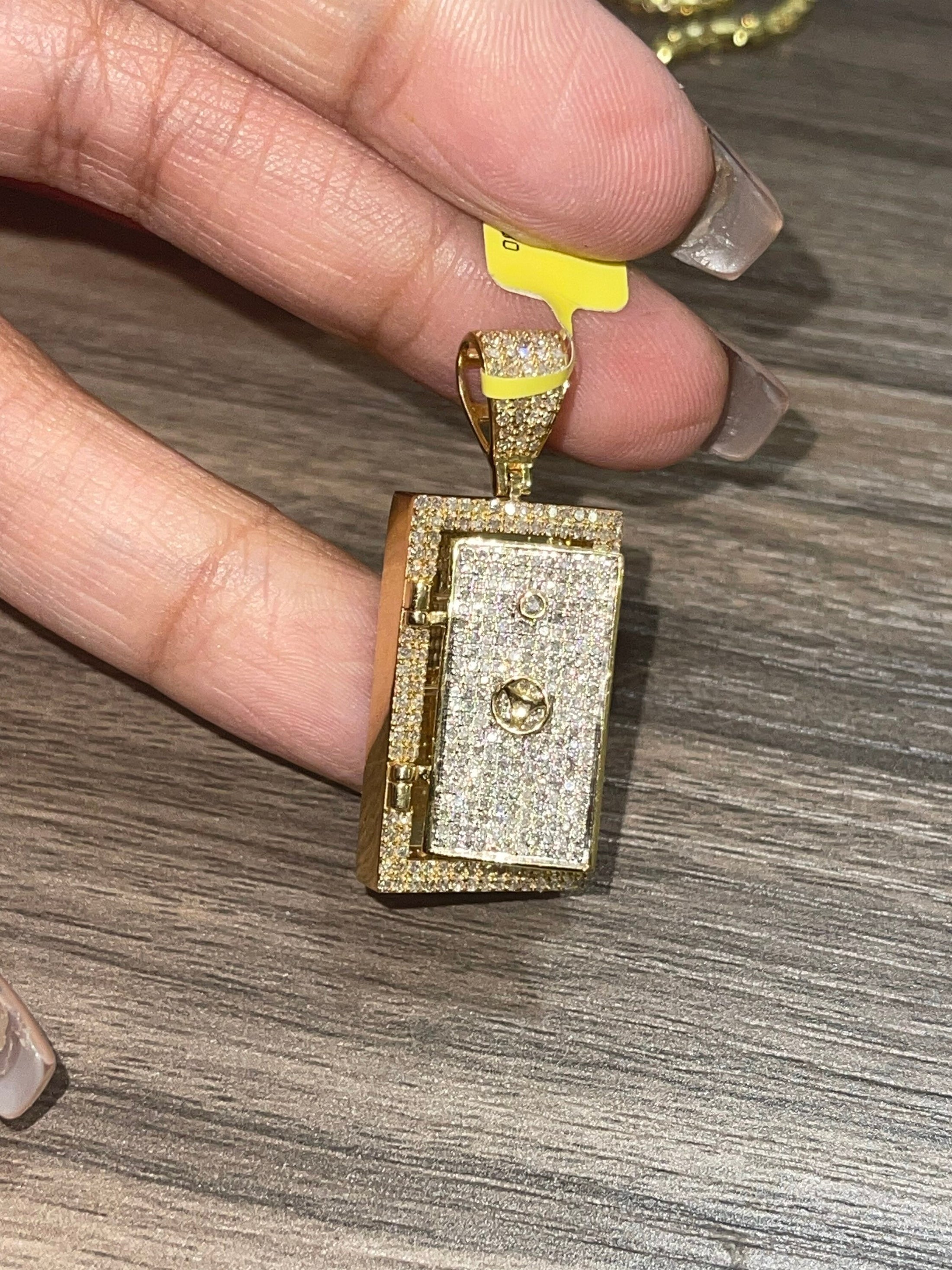 10k Solid Gold Urn Vault, Cremation Urn Pendant for Ashes, Natural Genuine SI Diamonds, Urns For Ashes, Urn Jewelry Necklace memorial Gift