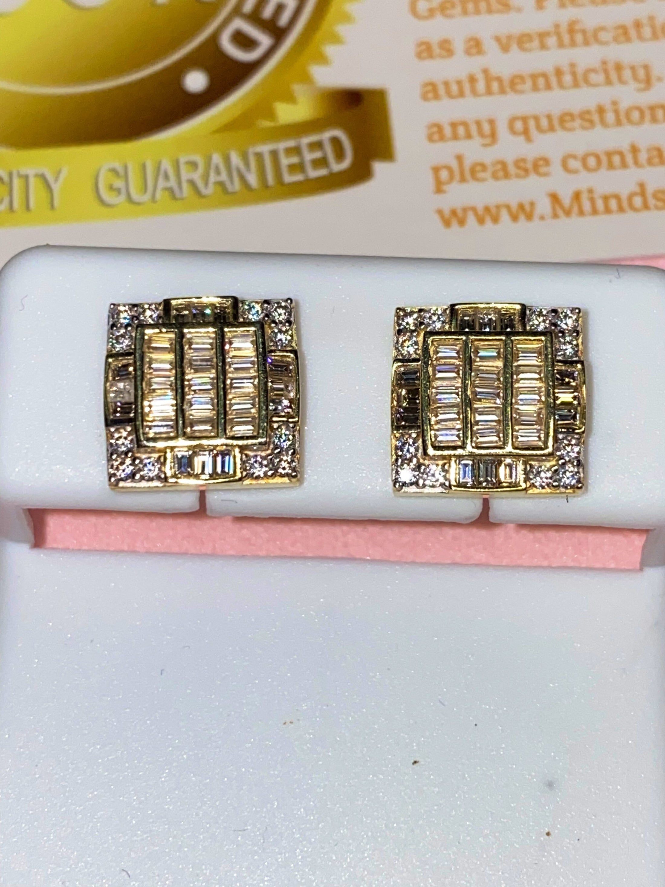 10k solid real Gold Lab Grown Diamond Earrings | 1/2cttw Studs | VVS Gra Certified | Unisex | Christmas Gift Passes all diamond testers