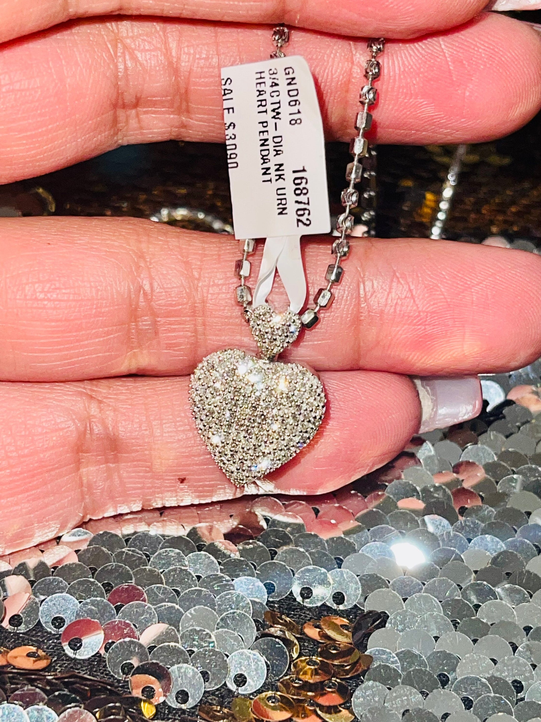 Real White Gold Urns | Real Diamond Cremation Urn | Urn Necklace For Ashes 10k solid Gold | Cremation Necklace | Keepsake Heart Urn jewelry