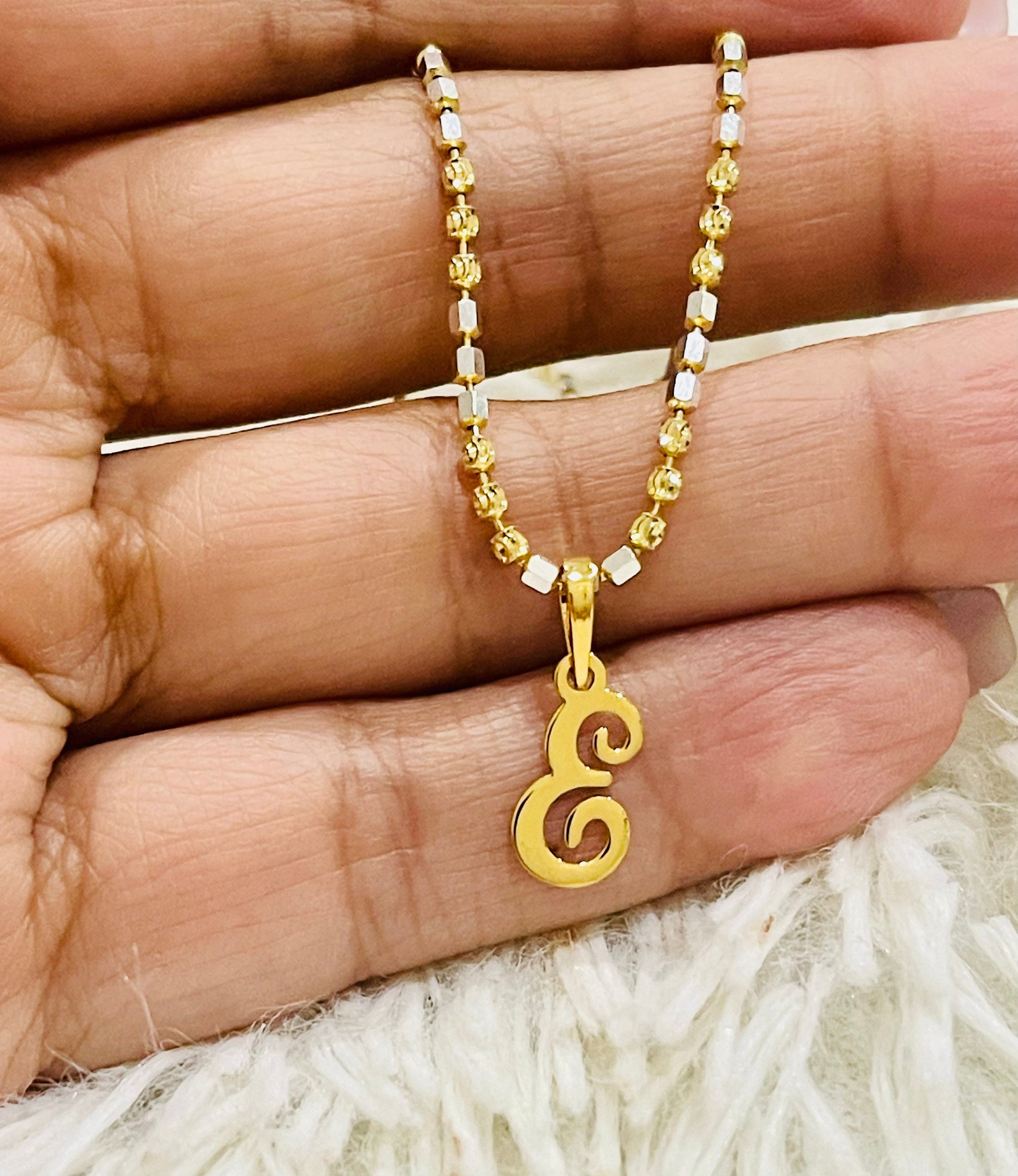 Custom Initial Necklace - Block Initial Charm Necklace - Gold Letter Pendant - Personalized Jewelry - Gift for Her - Gift for all ages - HOT
