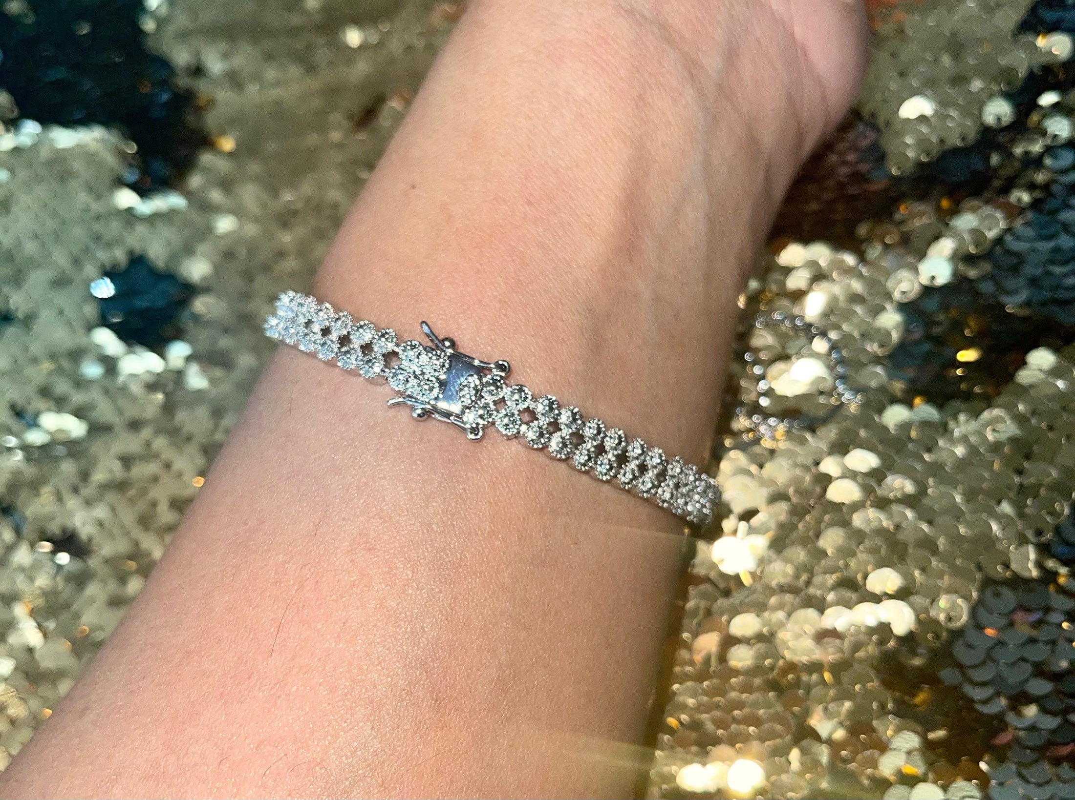 1 Cttw Real Diamond Double Row Bracelet, Biggest Sale Ever! Genuine Diamonds Not Cz Not lab Made not Moissanite! best gift for him/her