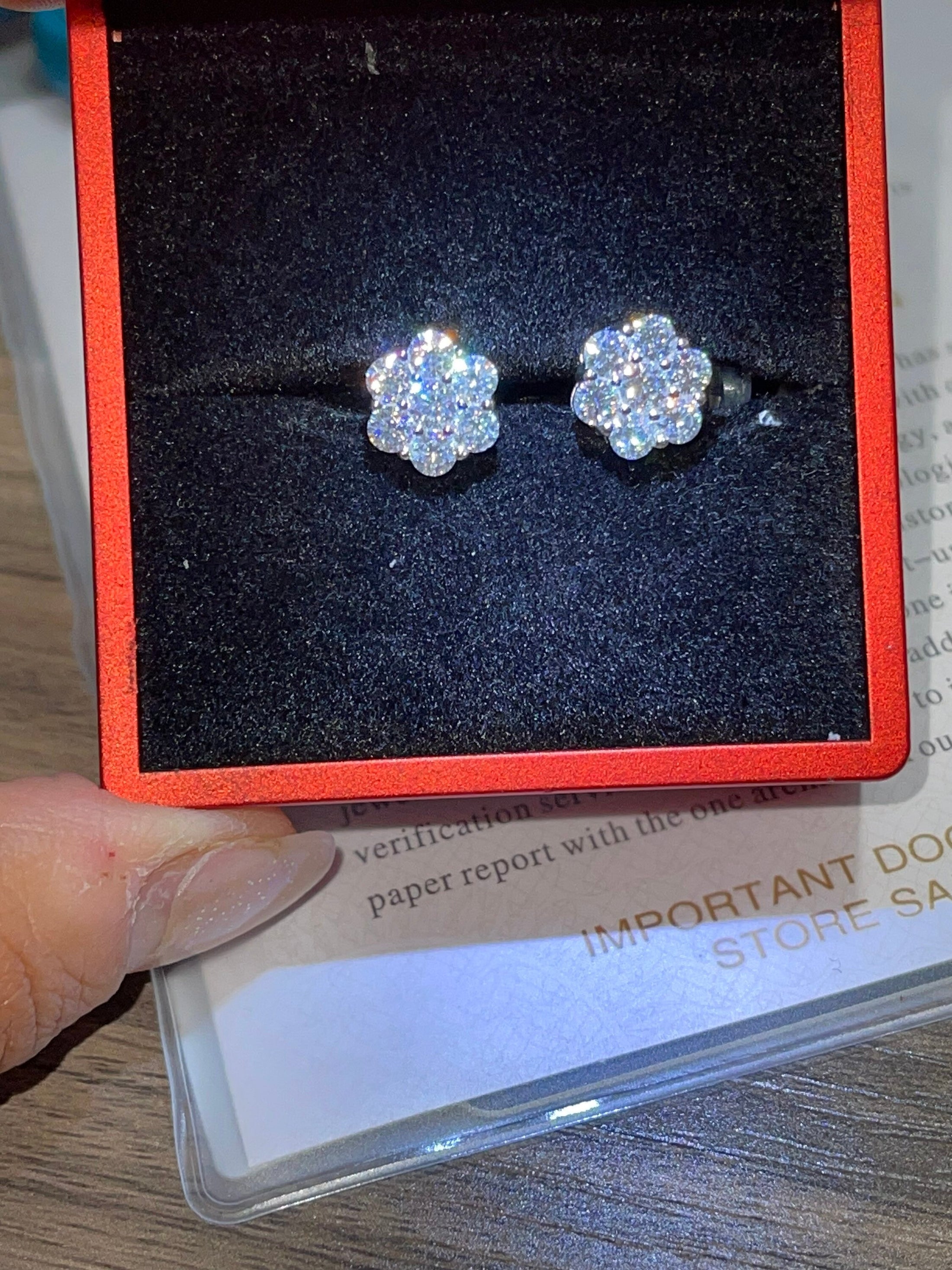 VVS Stunning Flower Diamond Earrings | 4CT Studs | VVS Gra Certified | Unisex | Mothers Day Gift | 100% passes Diamond Testers gift for Him