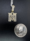 Load image into Gallery viewer, M Initial Yellow Gold Vermeil,
