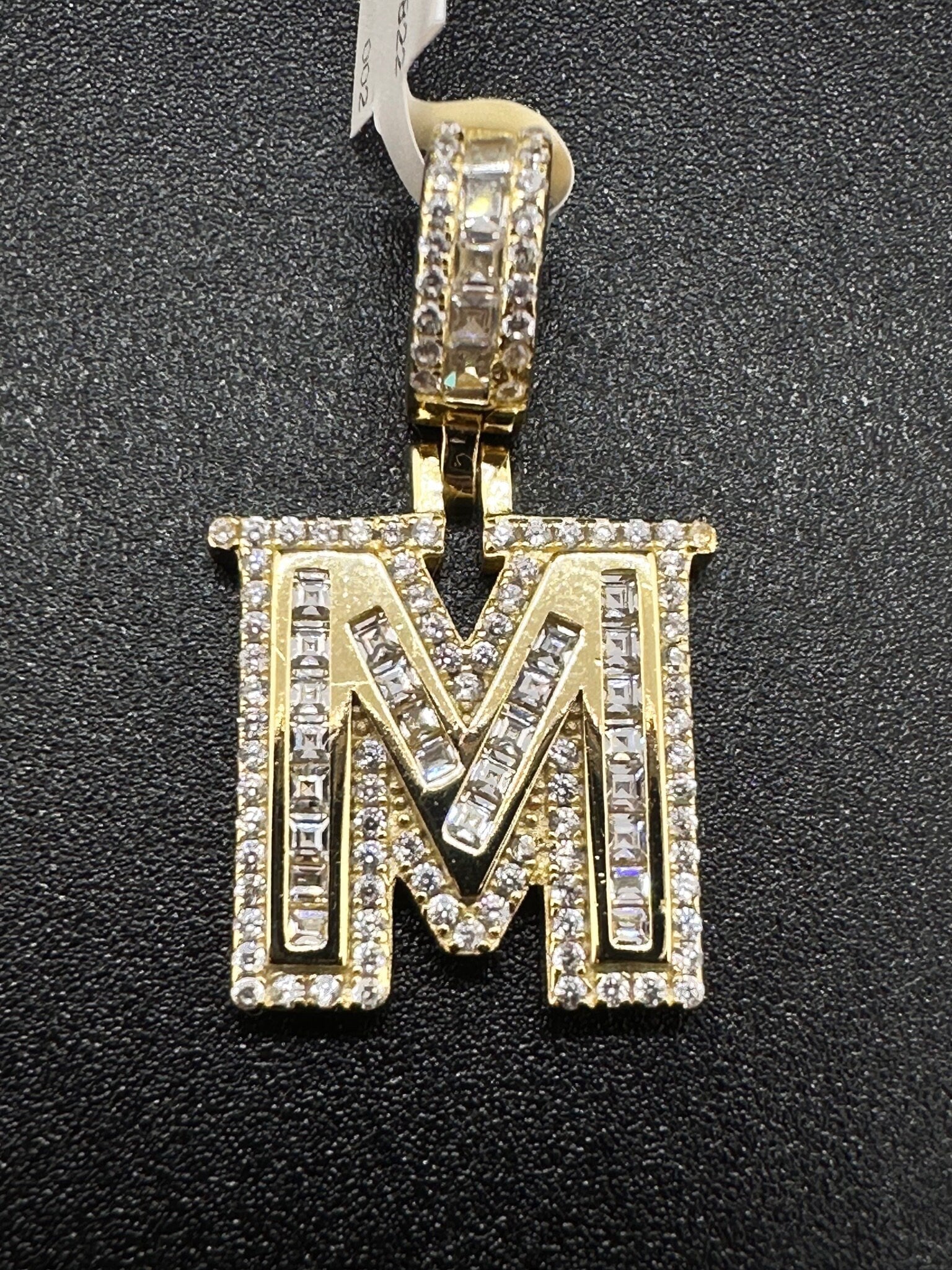 M Initial Yellow Gold Vermeil,