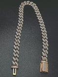 Load image into Gallery viewer, VVS Diamond Miami Cuban Chain- Bracelet, 14K Gold Vermeil, NO fade, 100% Passes Diamond Tester Iced out bracelet for Men/Women Anniversary
