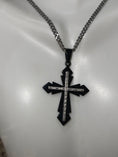 Cargar la imagen en la vista de la galería, Real diamond cross pendant charm, FREE CHAIN, Genuine diamond pendant for men Gift for men Black Friday Sale Christmas Gif Affordable Gift
