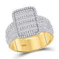 Cargar la imagen en la vista de la galería, 10K Real Gold Exquisite Custom Men's Diamond Ring: Perfect for Engagement, Anniversary & Christmas – Genuine Diamonds, Solid Gold, Iced Out
