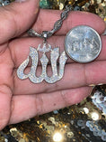 Load image into Gallery viewer, VVS Allah charm, Genuine 925 Allah Pendant, Muslim Gift Ideas, Eid Gift, Islamic Symbols, Gift for men, Gift for boys, Ramadan, Eid Present,
