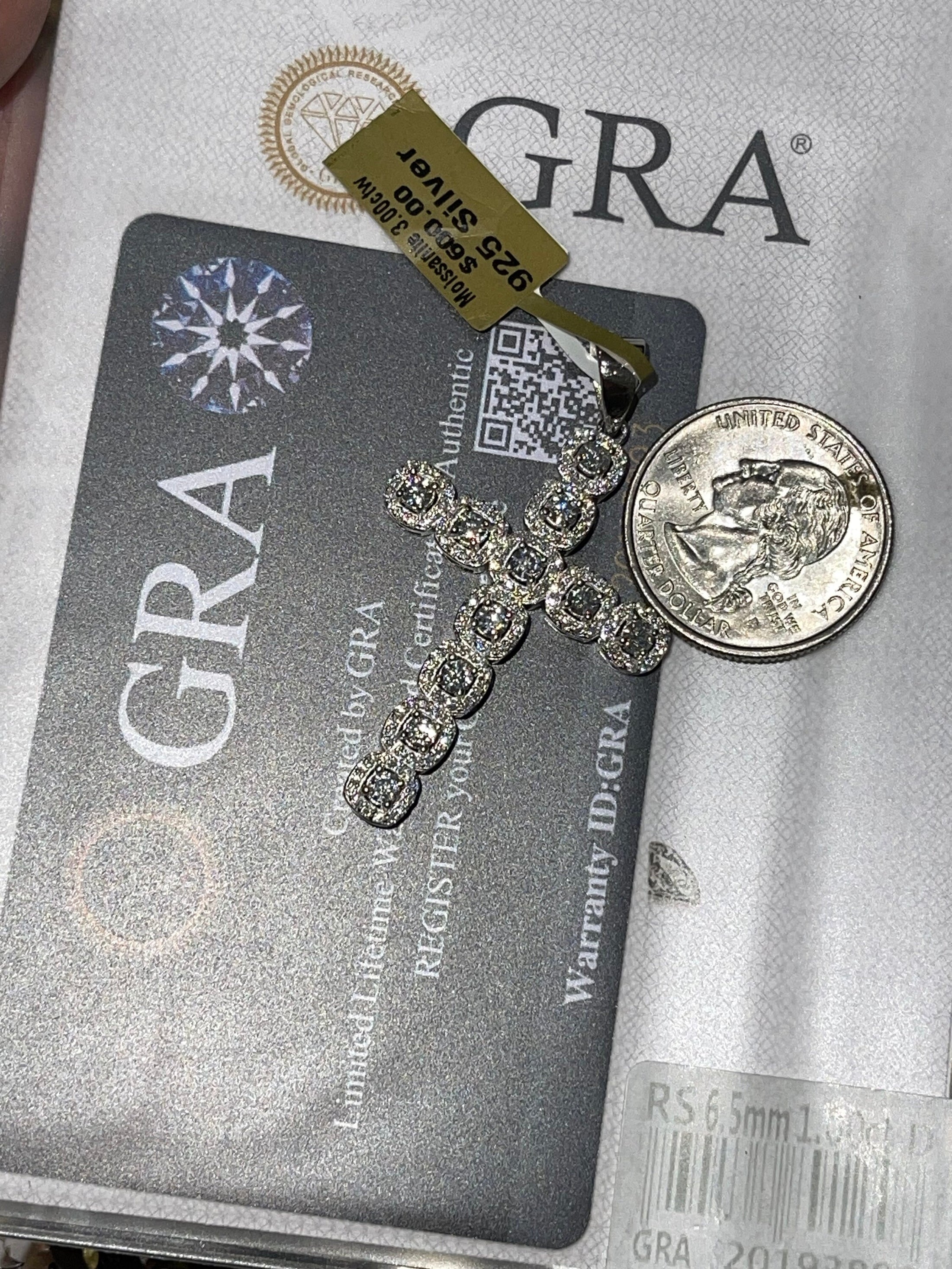 GRA Certified VVS Lab Diamond Cross Pendant | Custom Cross Charm | 100% Passes Diamond Test | Best Gift For Him/Her | Christmas, Birthday,