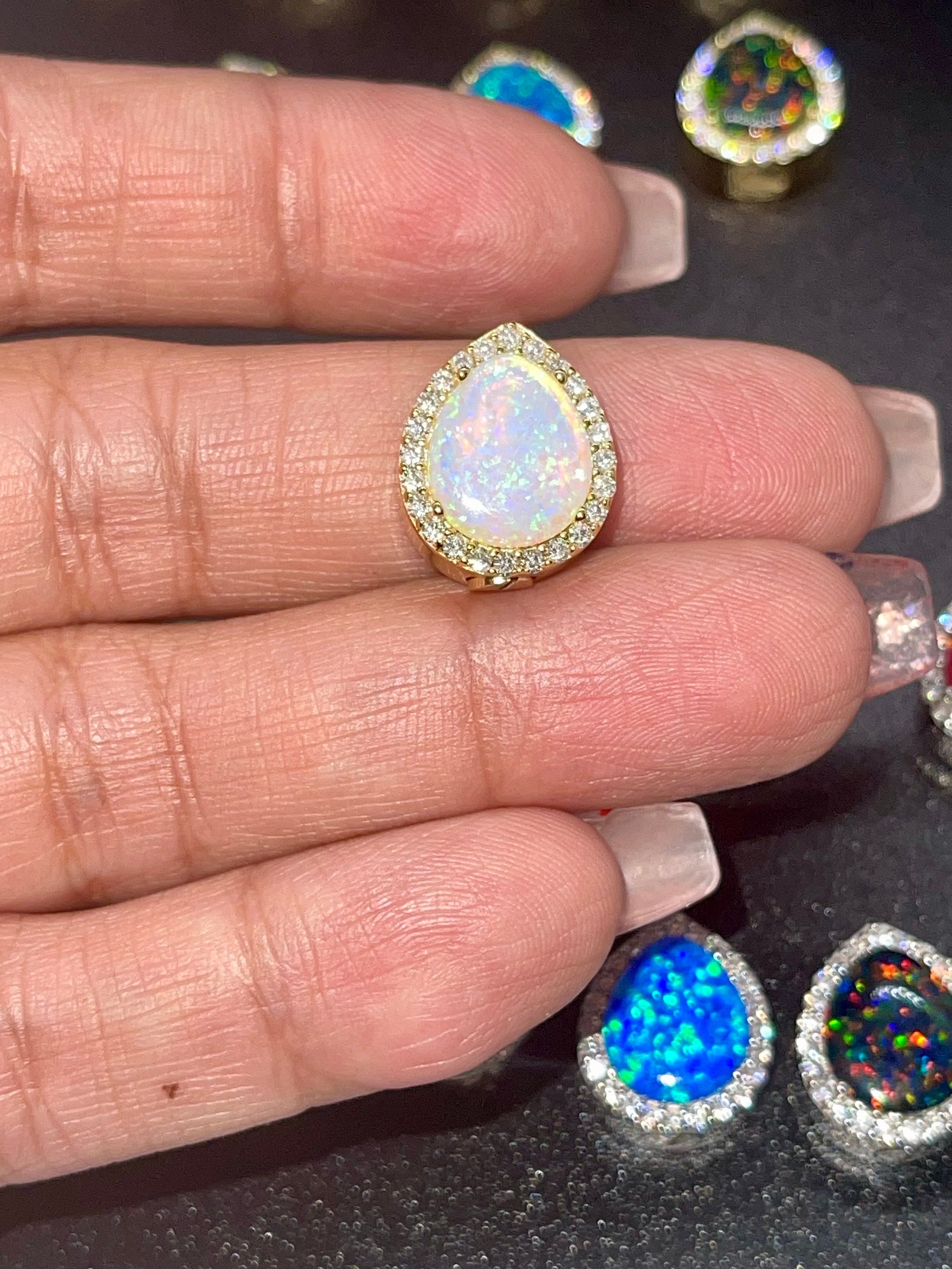 Real Genuine GRA Certified Opal Urn Jewelry, Cremation VVS Moissnaite diamond urn pendant, 100% passes diamond test, Memorial Keepsake, Urns