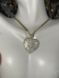 Cargar la imagen en la vista de la galería, 3 cttw VVS GRA certified real moissanite diamond heart pendant, 100% passes diamond test, 14k Yellow Gold Vermeil Anniversary Christmas Gift
