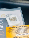 Cargar la imagen en la vista de la galería, VVS Engagement ring, 14k White Gold vermeil, GRA certified VVS moissanite diamond bridal ring, 100% passes diamond tester Stunning ring gift
