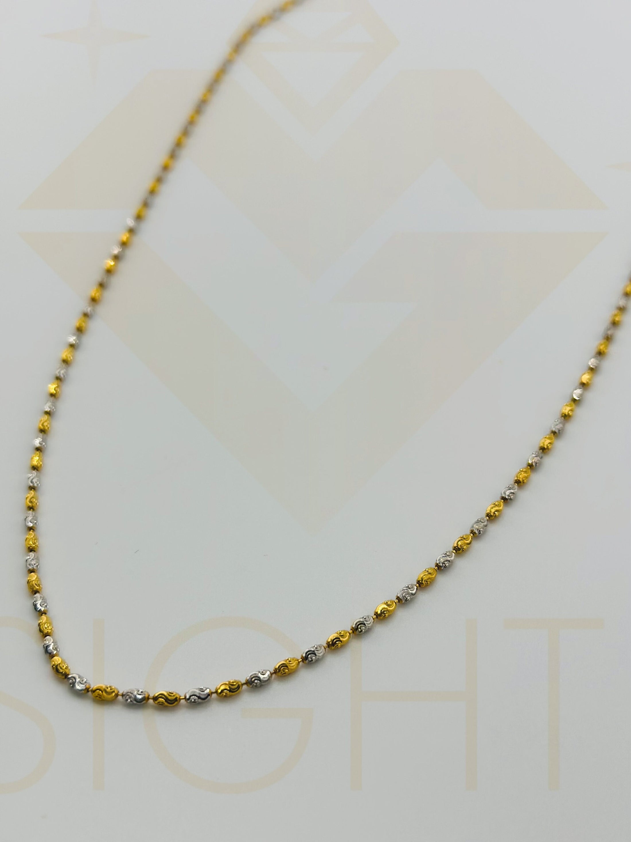 10k Solid Gold Two-Tone Unique Rare Custom Chain for Her - Stunning Christmas Gift, Anniversary, Birthday - Free Appraisal - Gifts for Women