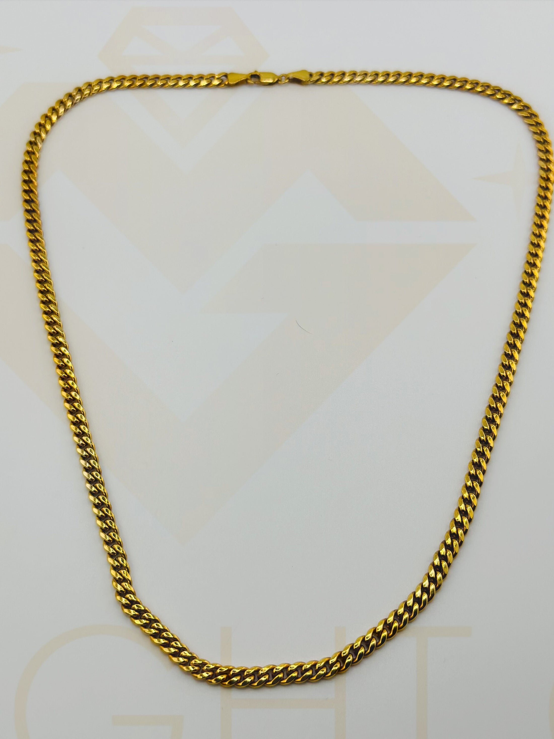 Real Gold Chain, 10k solid gold cuban chain, FREE Appraisal Document,, Cuban link chain 4.5 mm Yellow Gold Cuban link chain 22in Cuban Chain