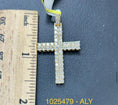 Load image into Gallery viewer, 10k Solid Gold Real Diamond Cross Pendant Genuine Diamonds | Free Appraisal | Large collection of Custom Cross Jewelry Charms For men, Cross
