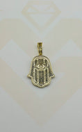 Cargar la imagen en la vista de la galería, Hamsa Pendant, Evil Eye protection Hamsa Hand, Good Fortune Symbol Jewelry, Gifts for him, Gifts for her, Christmas Present, Birthday Gift
