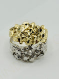 Cargar la imagen en la vista de la galería, 10k Gold Vermeil Classic Big Nugget Ring For Men / Classic Nugget Ring / Engagement Band Ring / Mens Ring / Gift for Men Boy / Gift for him
