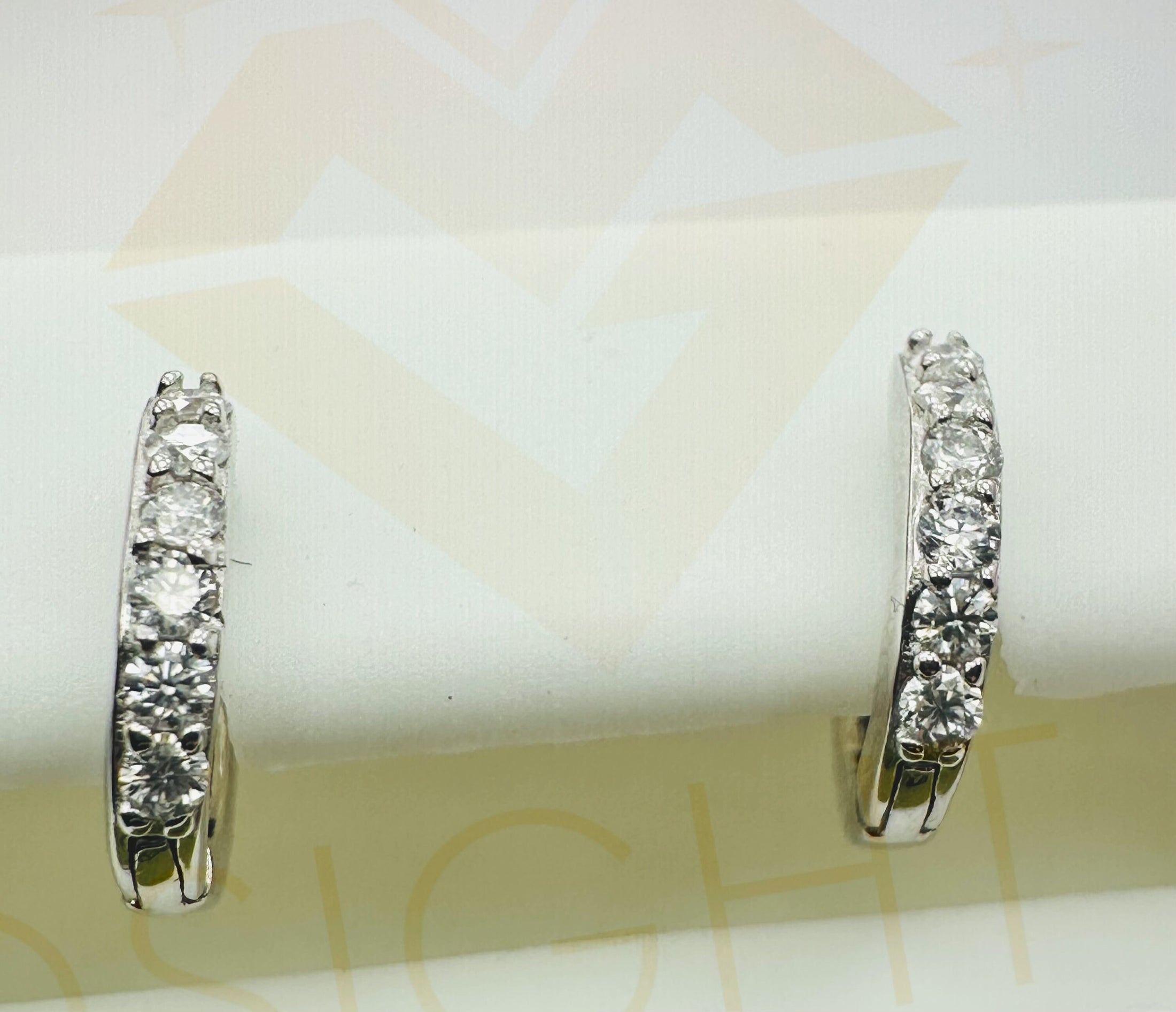 Certified VVS Stunning Real Moissanite Diamond Hoops, Sparkling Huggie earrings, Gifts for her, Anniversary gift, 100% passes diamond tester