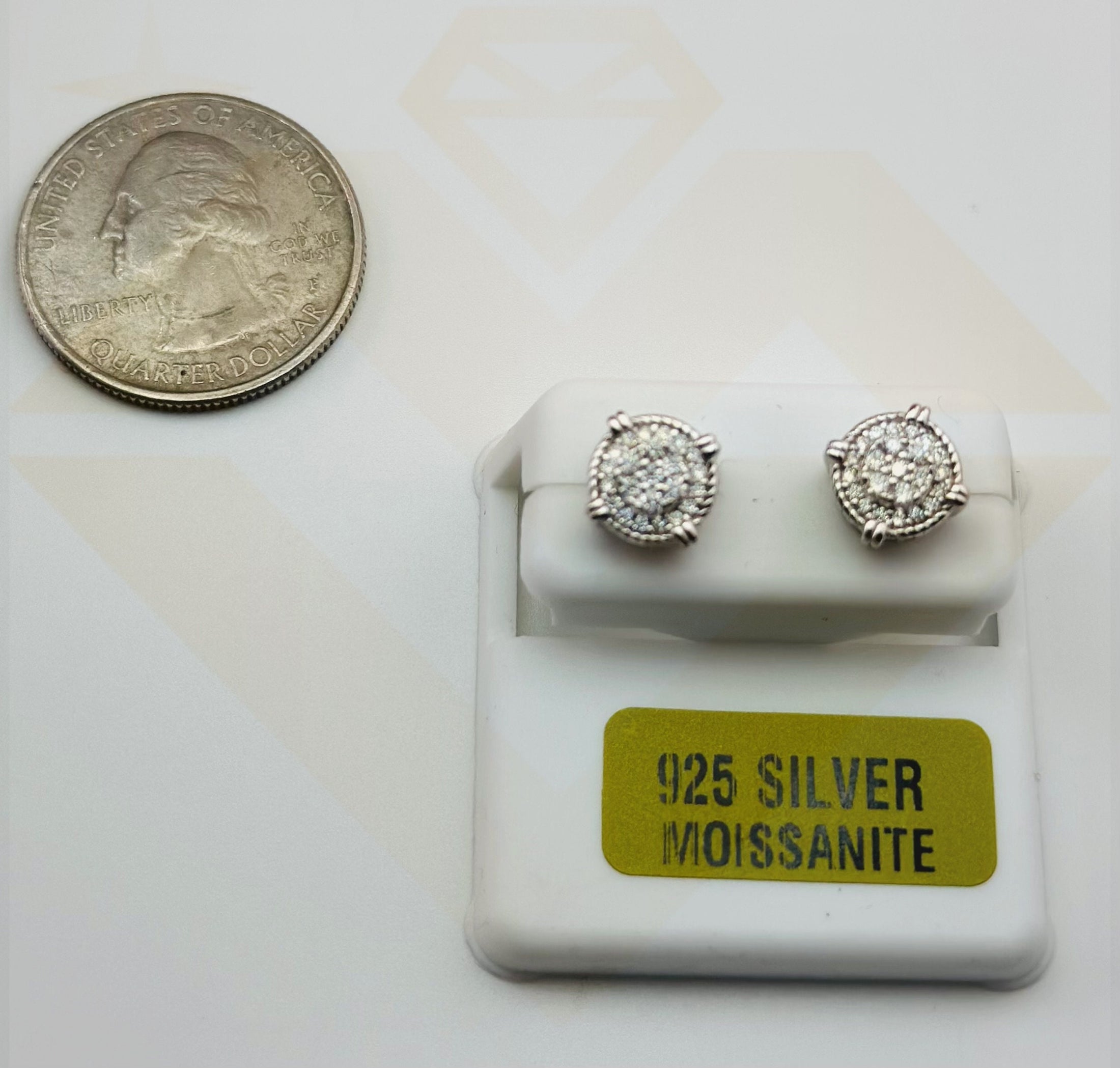 Iced out VVS Gra certified Moissanite Diamond custom designed earrings, Screwback secured daily wear studs, 100% passes diamond testers, HOT