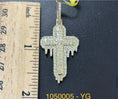 Load image into Gallery viewer, 10k Solid Gold Real Diamond Cross Pendant Genuine Diamonds | Free Appraisal | Large collection of Custom Cross Jewelry Charms For men, Cross
