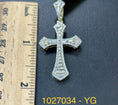 Load image into Gallery viewer, 10k Solid Gold Real Diamond Cross Pendant Genuine Diamonds | Free Appraisal | Large collection of Custom Cross Jewelry Charms For men, Cross
