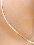 Load image into Gallery viewer, 14k Rare Unique custom made diamond cut herringbone elegant chain necklace for him/her, choker stylish chain, Trendy Hand carved Sparkle HOT
